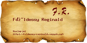 Földessy Reginald névjegykártya